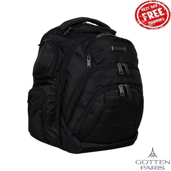 Pack-Of-All-Trades 17" Computer Business Backpack Black Wo - Picture 1 of 15